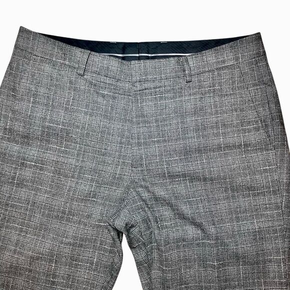 Bonobos Italian Stretch Wool Glen Plaid Dress Pants in Grey Men’s 33/30 - Picture 1 of 9